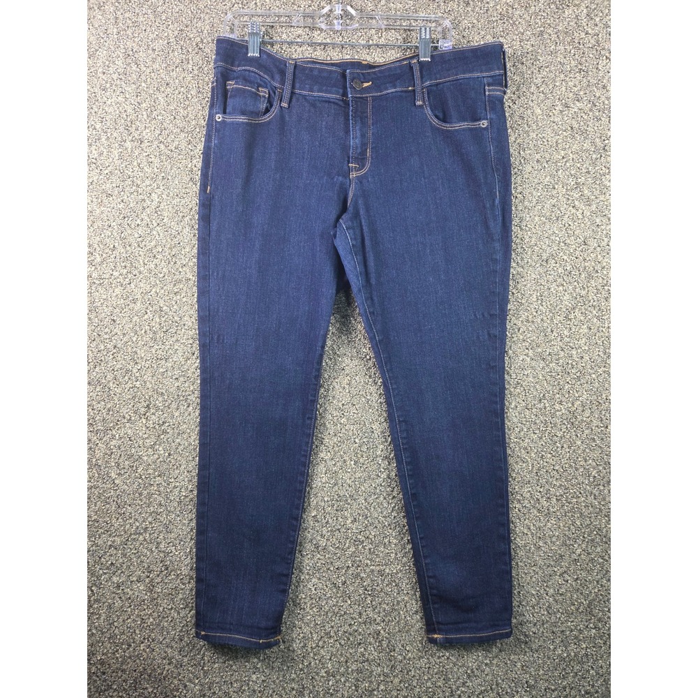 Old Navy Rockstar Super Skinny Jeans Womens 14 Petite Dark Wash Low Rise Denim